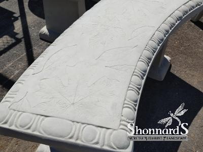 Concrete Curved Leaf Bench #902